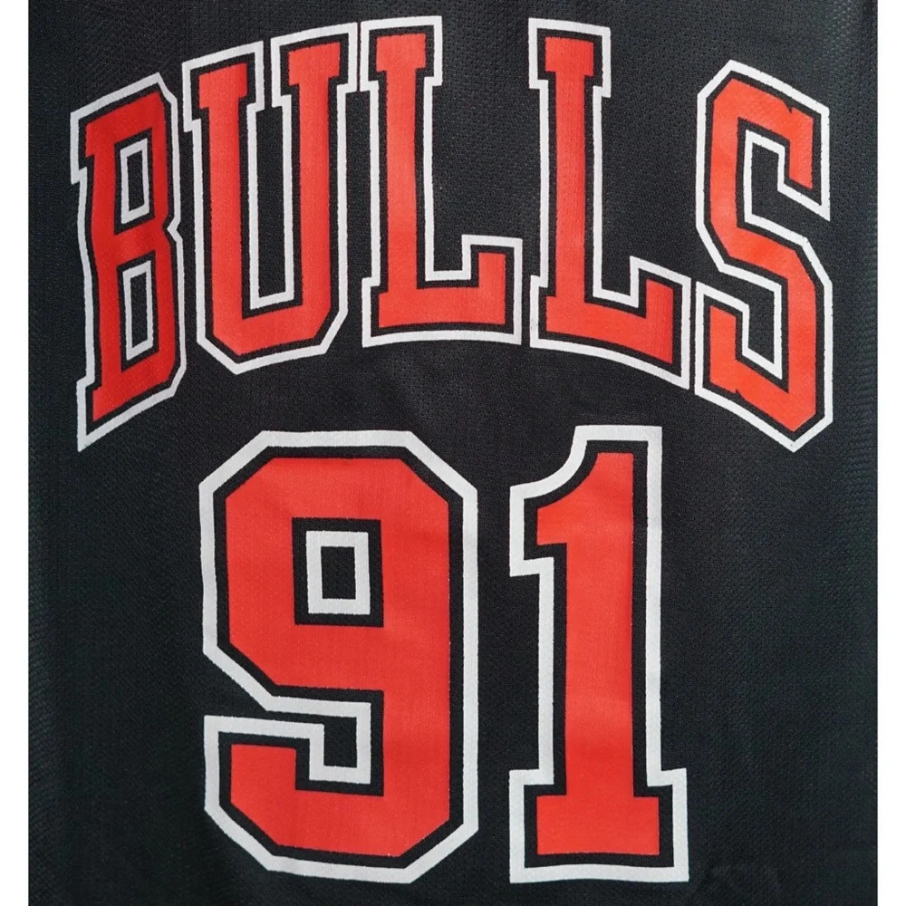 Dennis Rodman Chicago Bulls Champion Jersey Vintage Rare L 44 - Picture 3 of 9